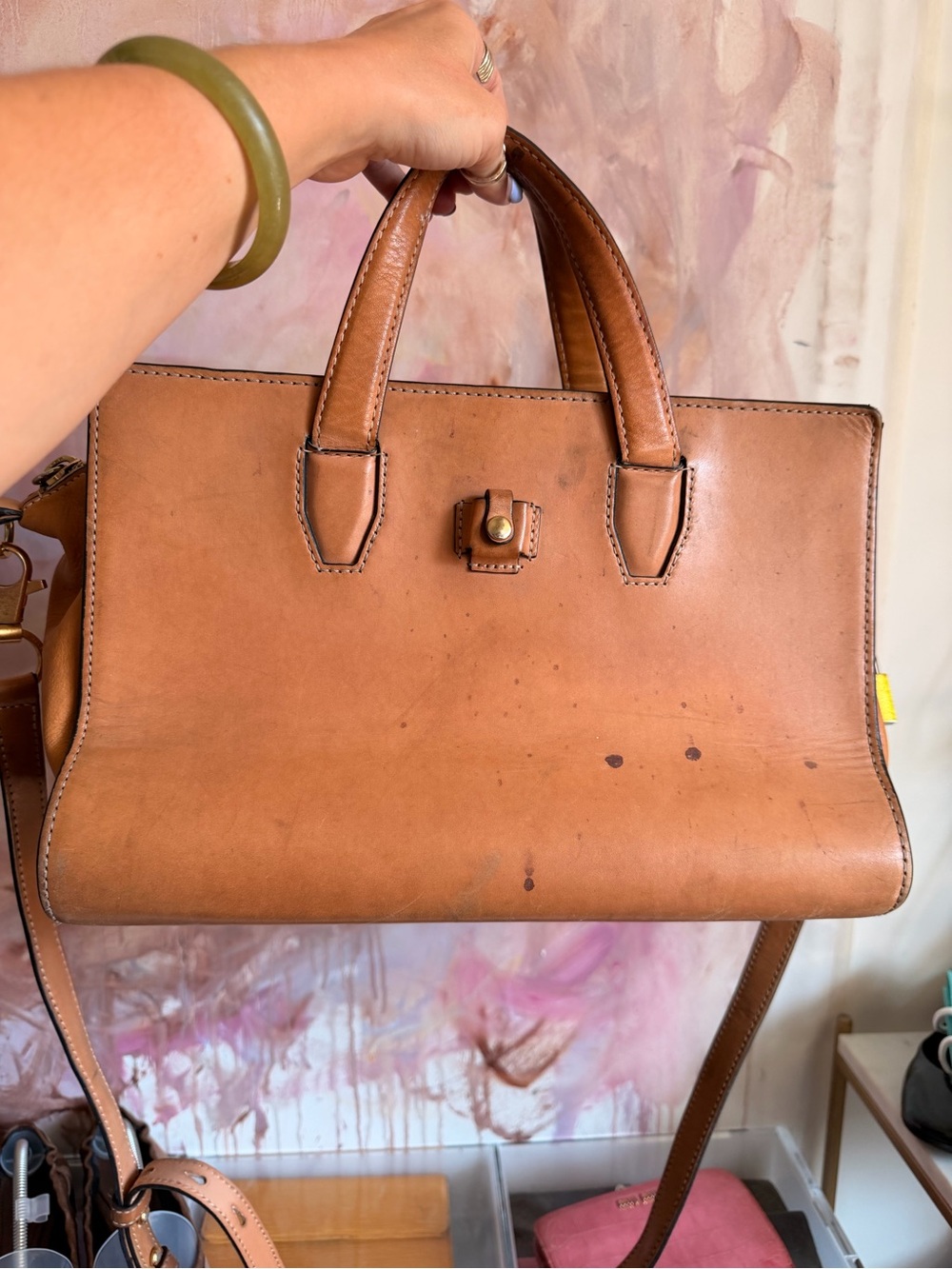 Alexander Wang Vintage Leather Satchel with Top Handles